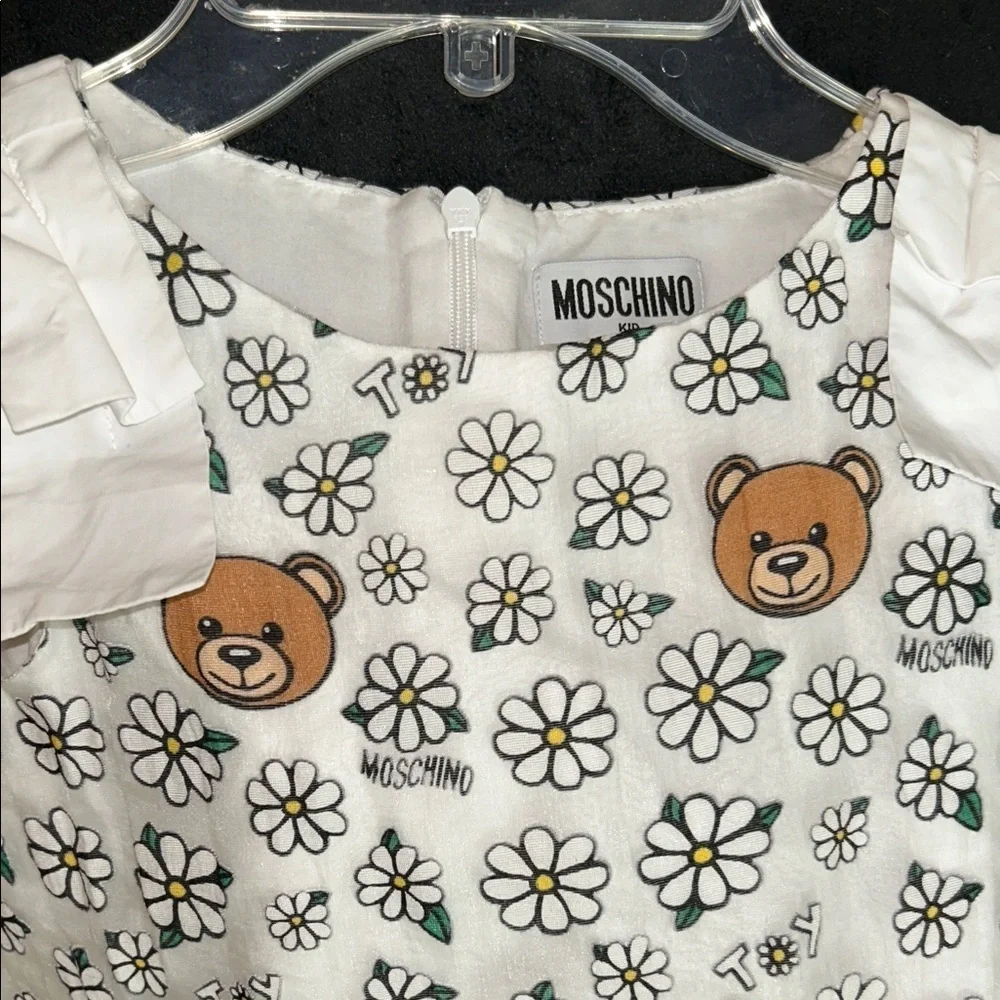 Moschino White and Brown Kids Dress